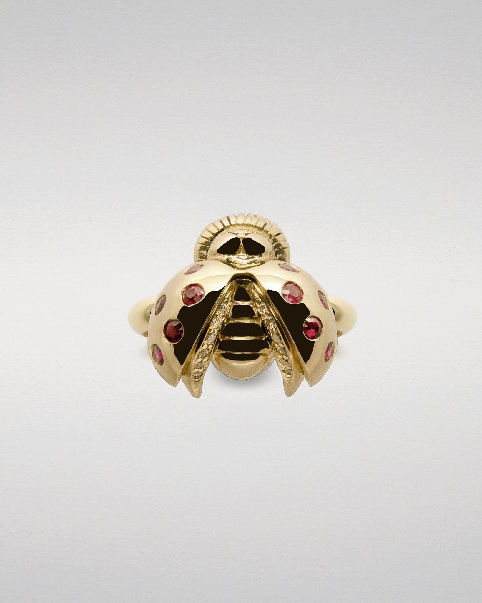 Ladybird Ring with Rubies and Diamonds