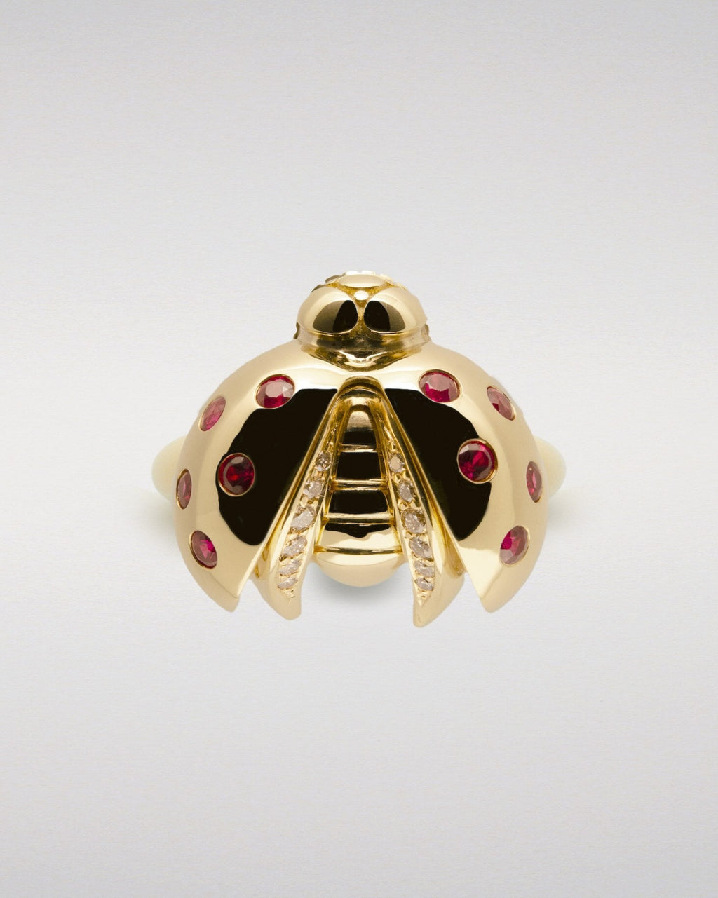 Ladybird Ring with Rubies & Diamonds