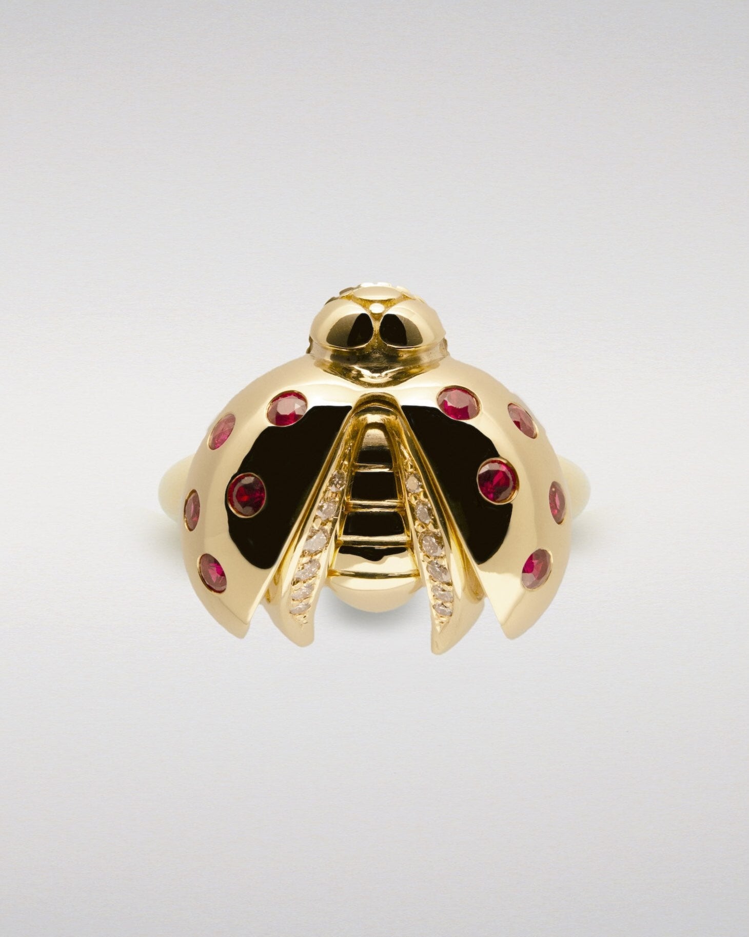 Ladybird Ring with Rubies & Diamonds