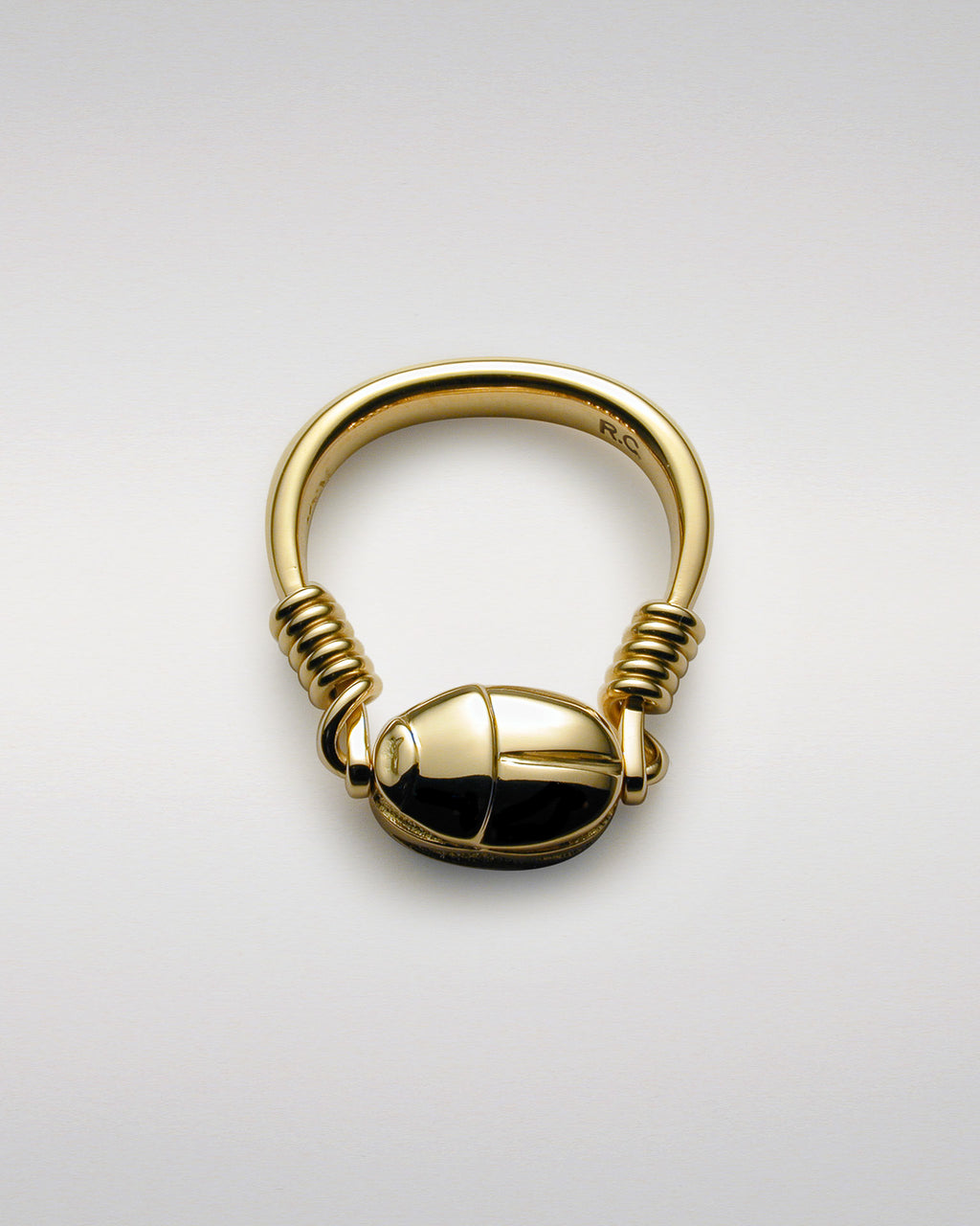 Classical Scarab Swivel Ring