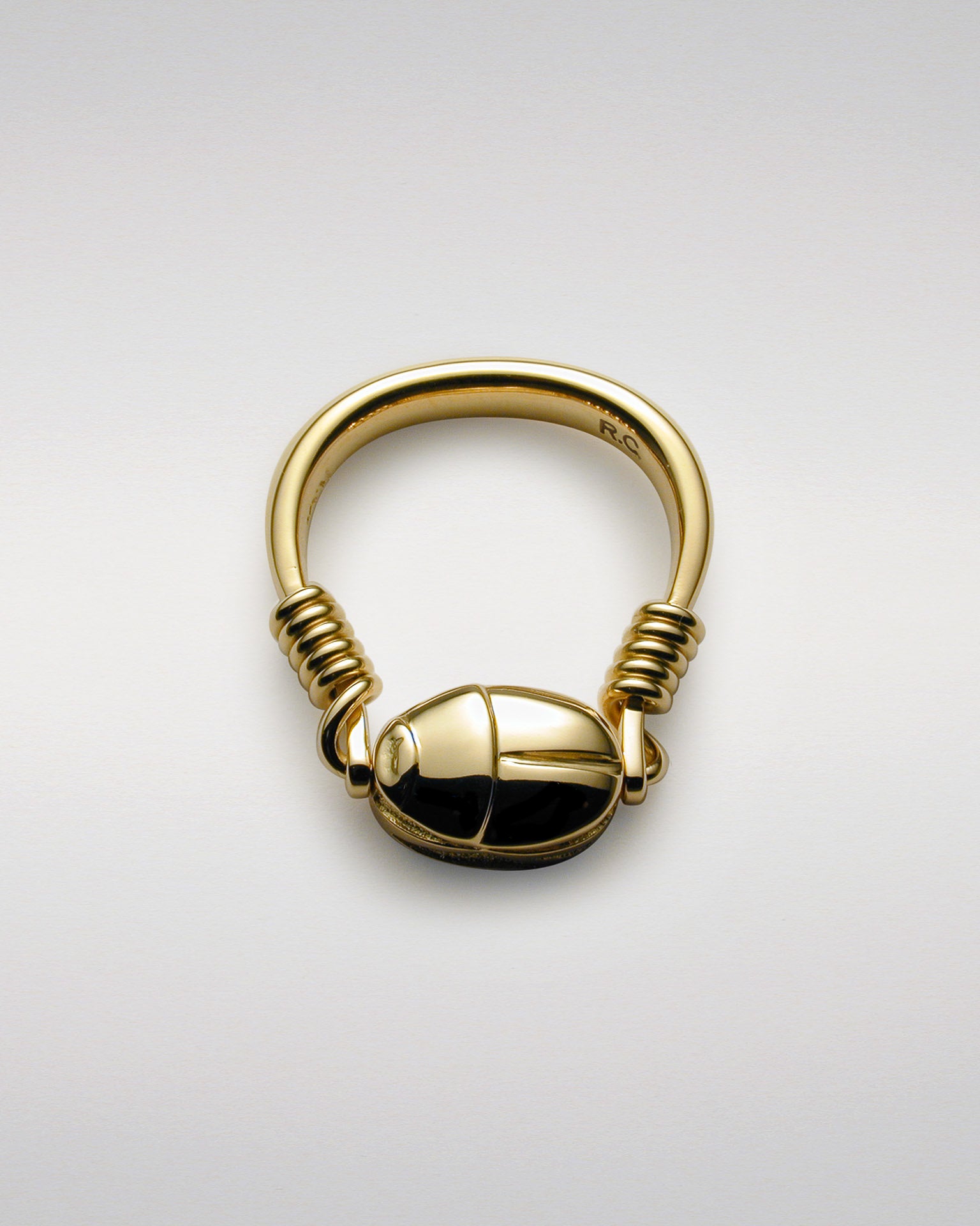 Classical Scarab Swivel Ring