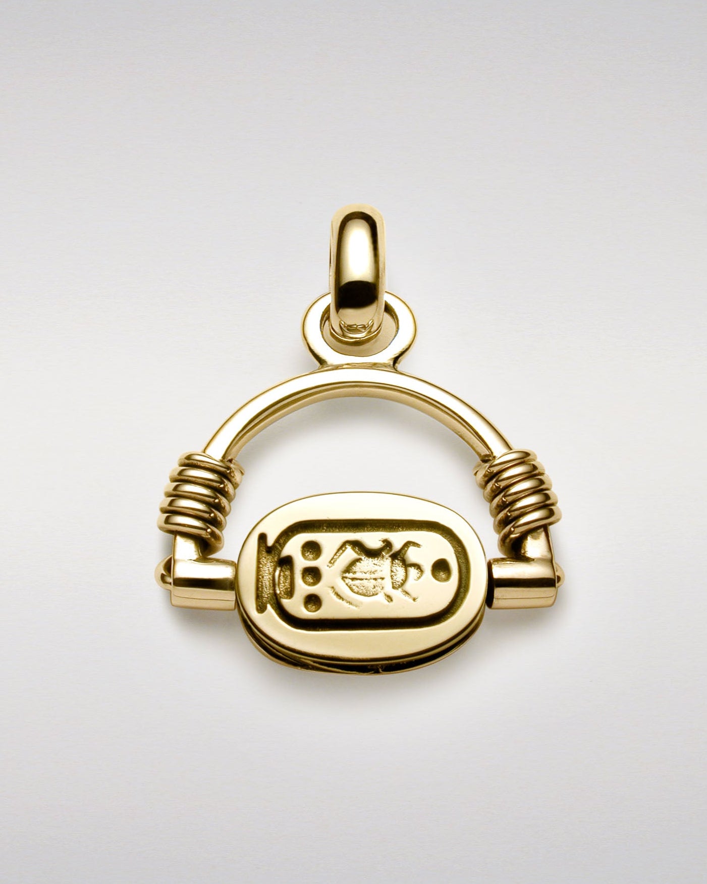 Classical Scarab Swivel Pendant with Pavé-Set Diamonds