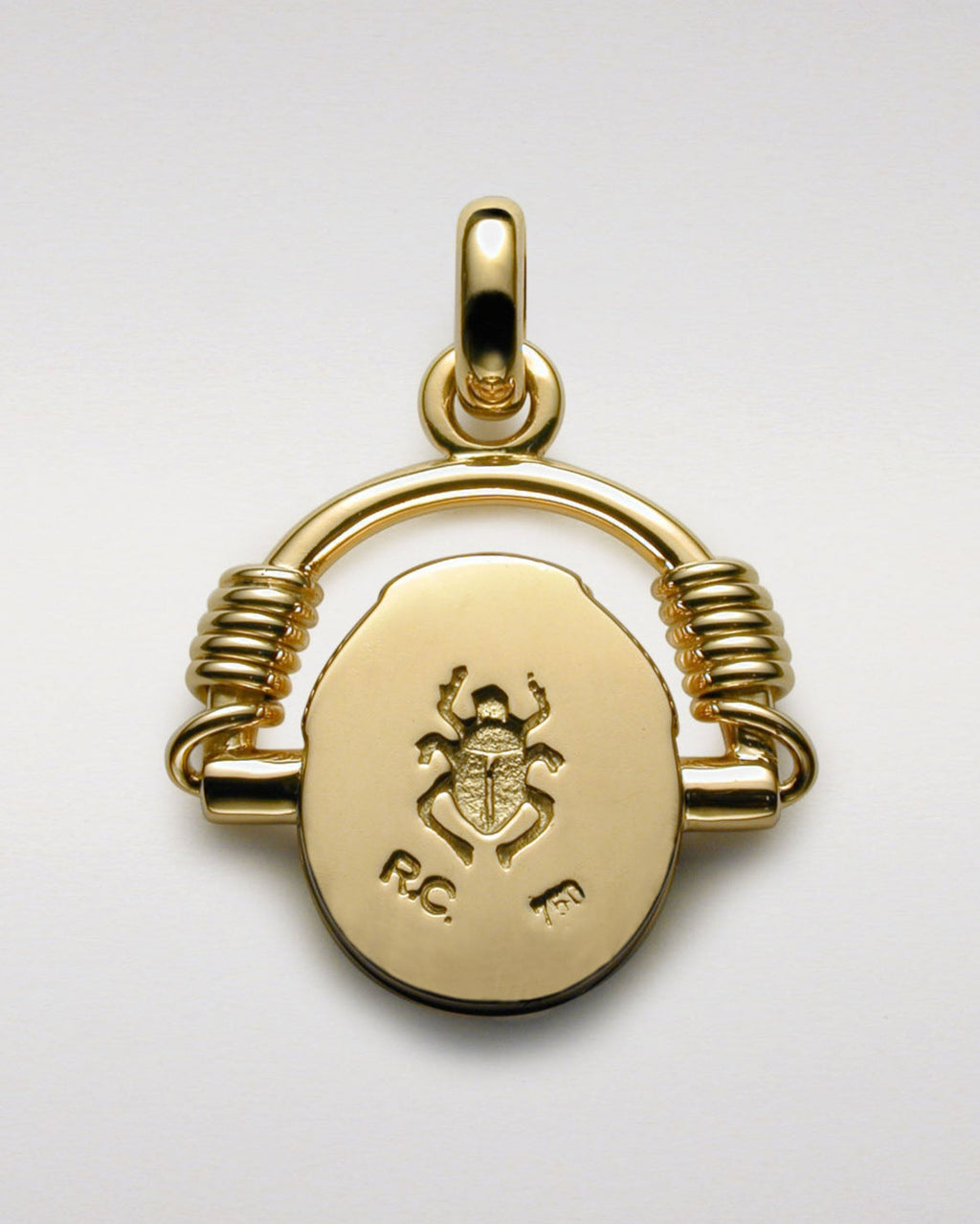 Sculptured Scarab Pendant