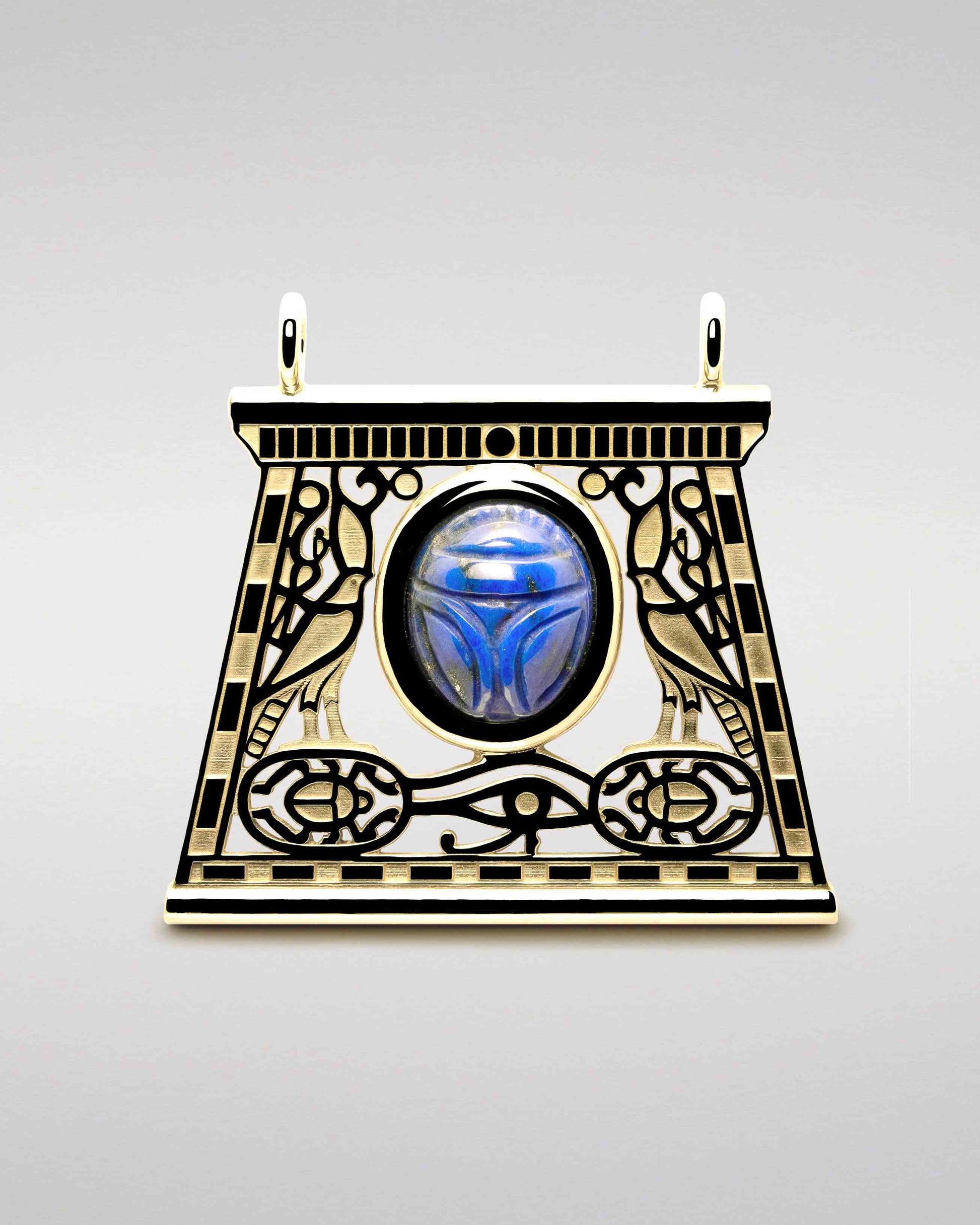 Carved Lapis Lazuli Pectoral