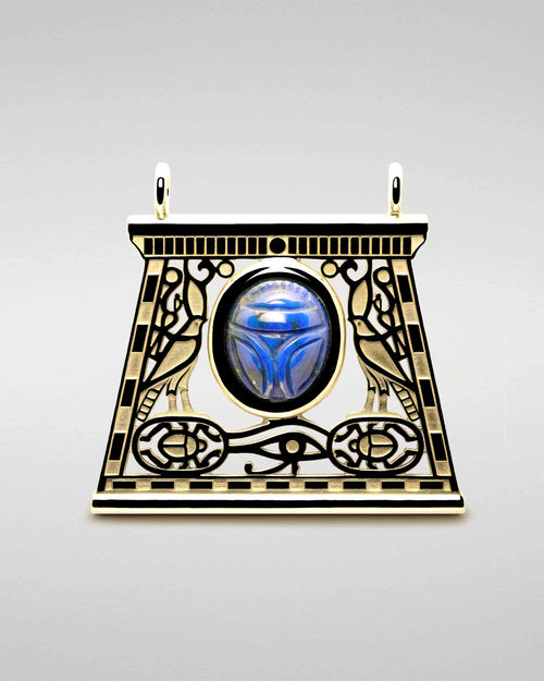 Carved Lapis Lazuli Pectoral