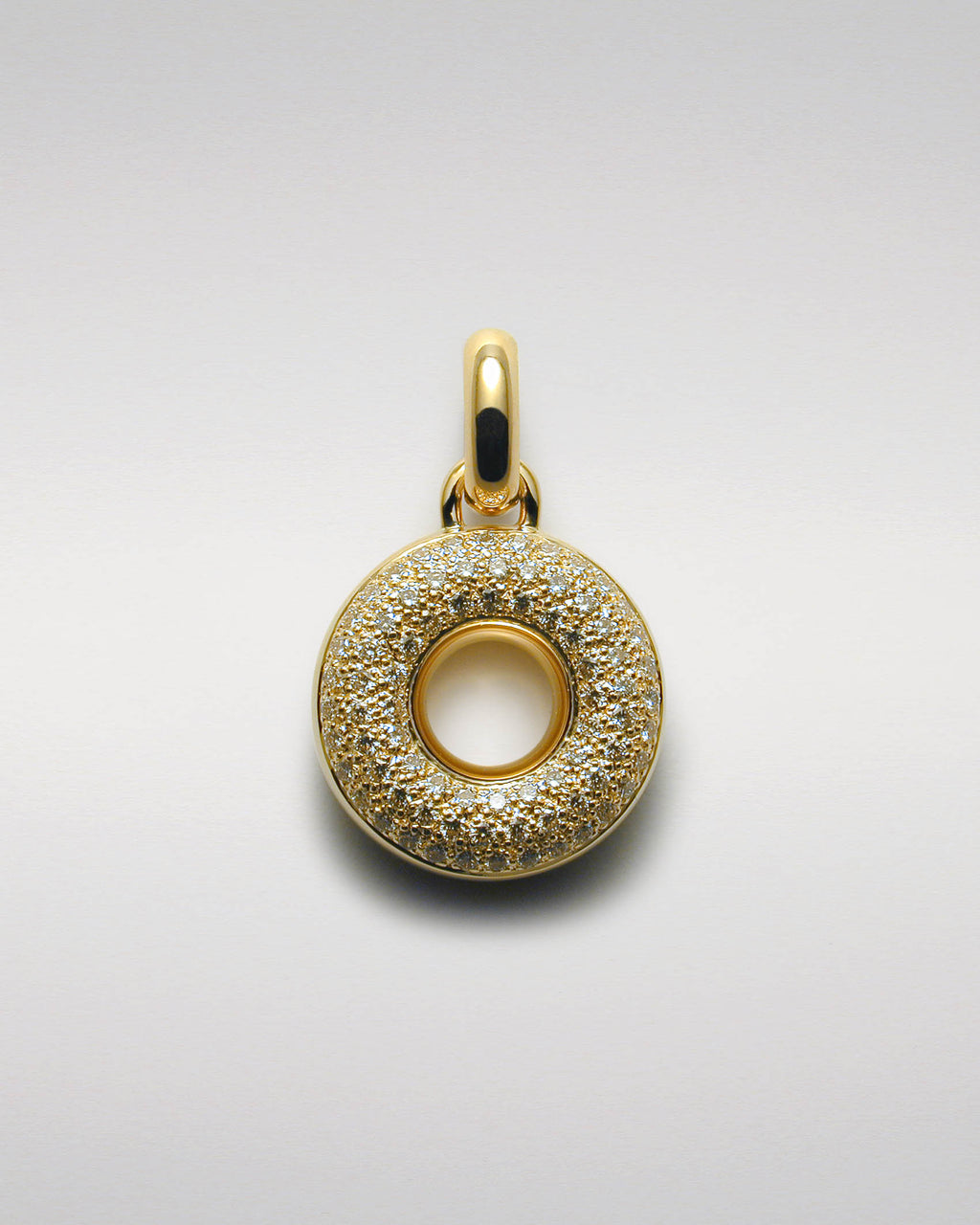 Donut Pendant with Pavé-Set Diamonds