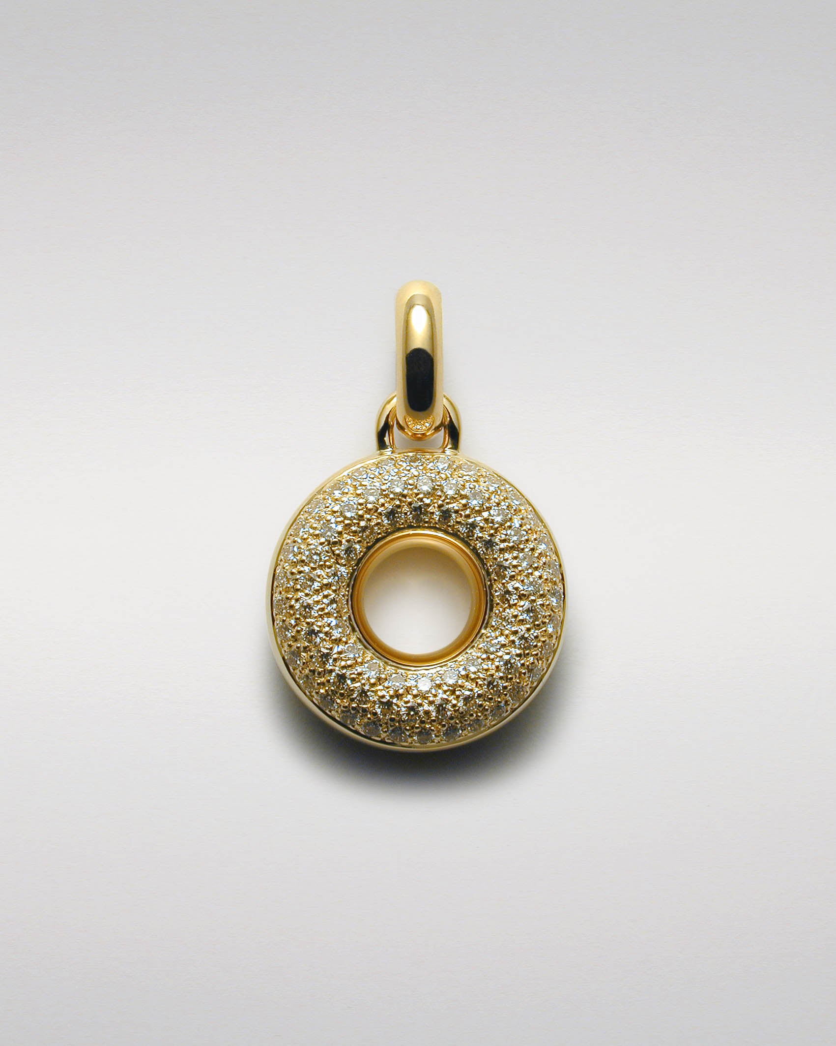 Donut Pendant with Pavé-Set Diamonds