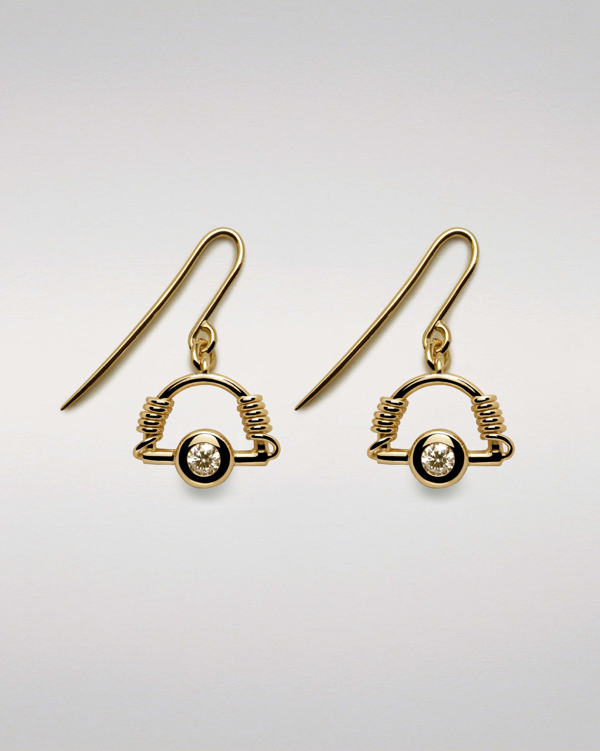 Swivel Earrings with Diamonds