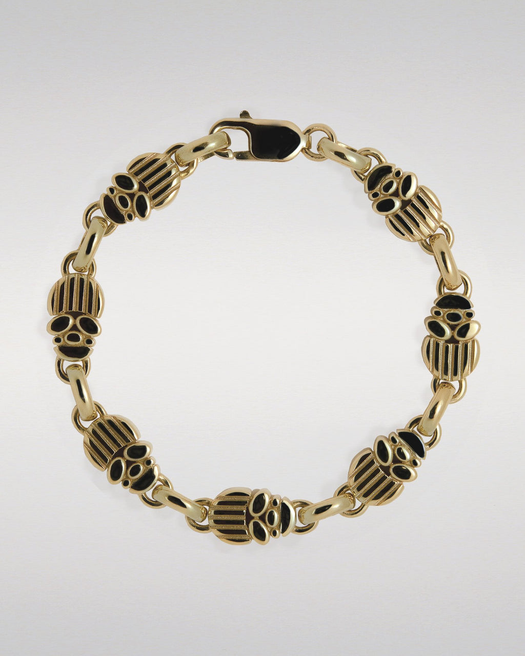Stylised Scarab Bracelet with Pavé-Set Diamonds